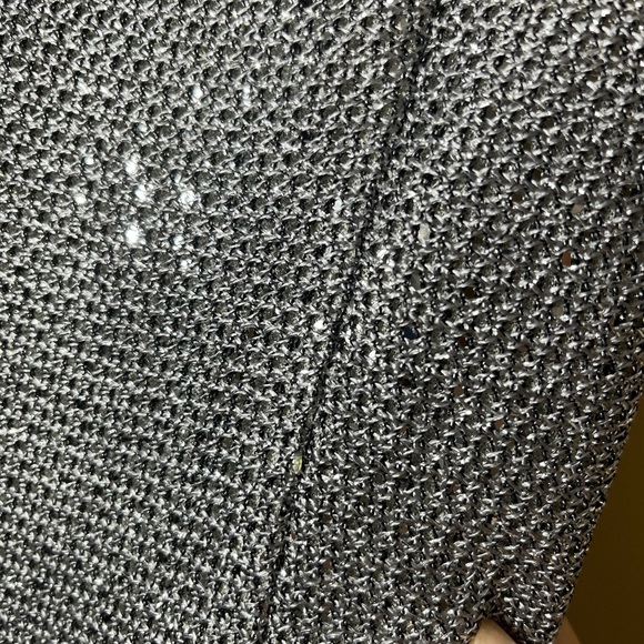 Vintage Molly Malloy Elegant Sparkly Silver Evening Gown Made in USA 8 Stunning - Picture 5 of 12